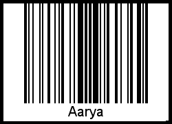 Interpretation von Aarya als Barcode