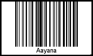 Aayana als Barcode und QR-Code