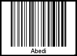 Barcode des Vornamen Abedi