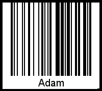 Adam als Barcode und QR-Code
