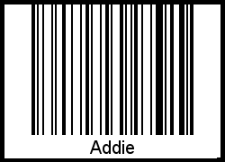 Der Voname Addie als Barcode und QR-Code