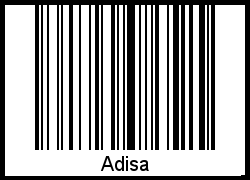 Der Voname Adisa als Barcode und QR-Code
