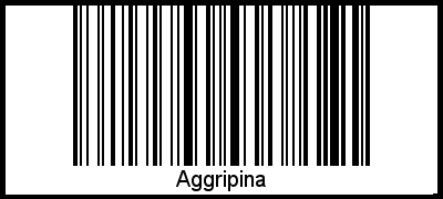Barcode des Vornamen Aggripina