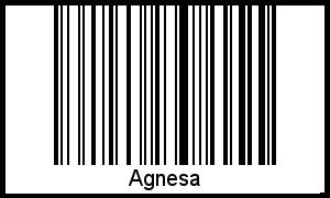 Der Voname Agnesa als Barcode und QR-Code