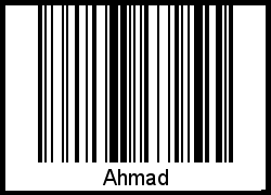 Ahmad als Barcode und QR-Code