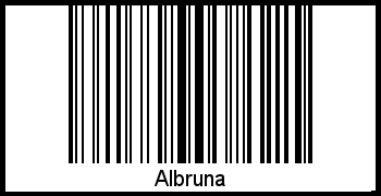 Der Voname Albruna als Barcode und QR-Code