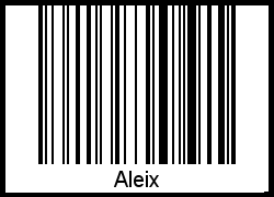 Der Voname Aleix als Barcode und QR-Code