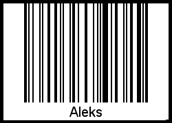 Aleks als Barcode und QR-Code