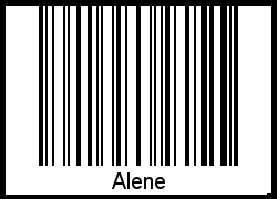 Barcode des Vornamen Alene