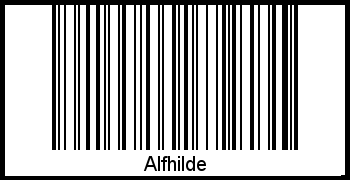 Interpretation von Alfhilde als Barcode