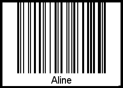 Aline als Barcode und QR-Code