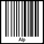 Interpretation von Alp als Barcode