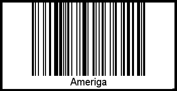 Der Voname Ameriga als Barcode und QR-Code