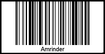 Interpretation von Amrinder als Barcode