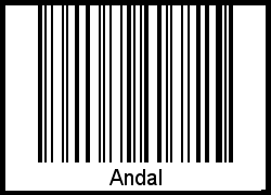 Der Voname Andal als Barcode und QR-Code
