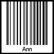 Barcode des Vornamen Ann
