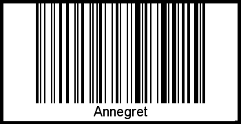 Interpretation von Annegret als Barcode