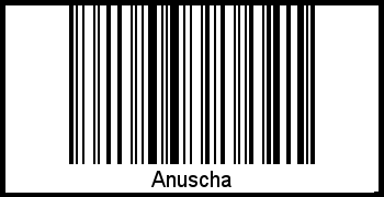 Der Voname Anuscha als Barcode und QR-Code