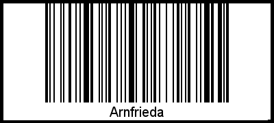 Interpretation von Arnfrieda als Barcode