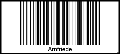 Barcode des Vornamen Arnfriede