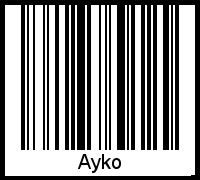 Interpretation von Ayko als Barcode