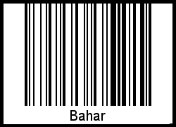 Bahar als Barcode und QR-Code
