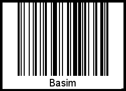 Barcode des Vornamen Basim