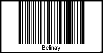 Barcode des Vornamen Belinay