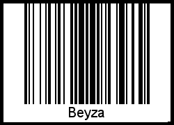 Beyza als Barcode und QR-Code