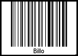 Der Voname Billo als Barcode und QR-Code