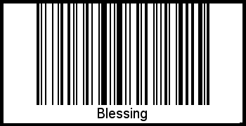 Barcode-Foto von Blessing
