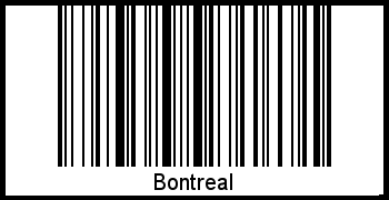 Der Voname Bontreal als Barcode und QR-Code