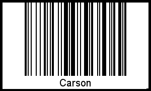 Barcode des Vornamen Carson