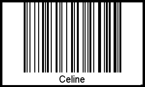 Der Voname Celine als Barcode und QR-Code