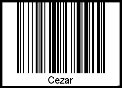 Barcode des Vornamen Cezar