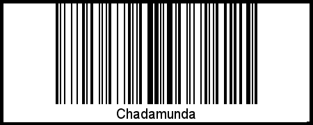 Der Voname Chadamunda als Barcode und QR-Code