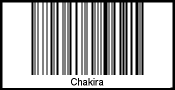 Der Voname Chakira als Barcode und QR-Code