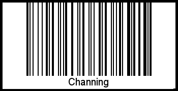 Barcode des Vornamen Channing