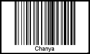 Der Voname Chanya als Barcode und QR-Code