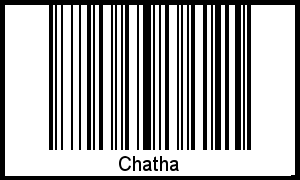 Barcode des Vornamen Chatha