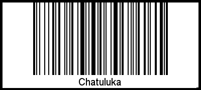 Der Voname Chatuluka als Barcode und QR-Code