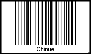 Der Voname Chinue als Barcode und QR-Code