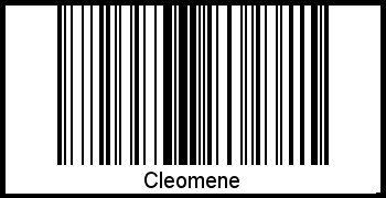 Der Voname Cleomene als Barcode und QR-Code