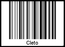 Interpretation von Cleto als Barcode