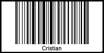 Barcode des Vornamen Cristian