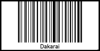 Barcode des Vornamen Dakarai