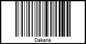Interpretation von Dakaria als Barcode