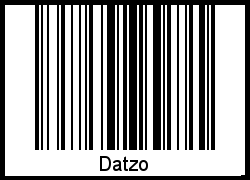 Der Voname Datzo als Barcode und QR-Code