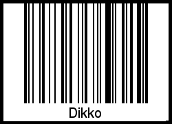 Interpretation von Dikko als Barcode
