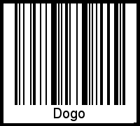Der Voname Dogo als Barcode und QR-Code